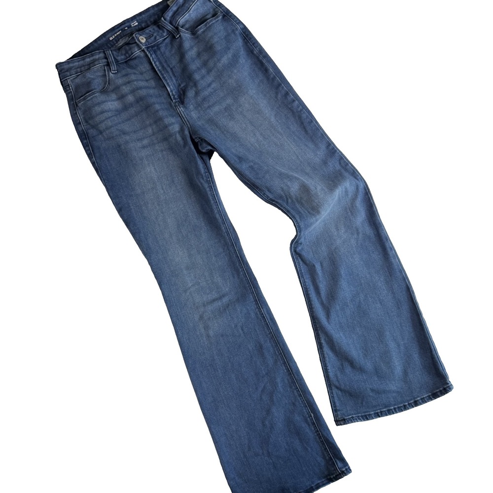 Old Navy High Rise Flare Jeans Size 10 Comfort Cotton Denim